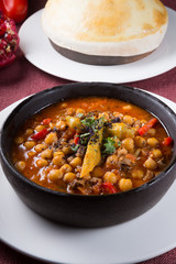 Traditional rustic homemade soup
