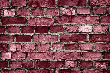 burgundy brick wall