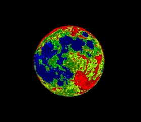 Vollmond farbverfremdet