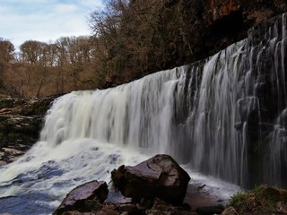 Waterfall in the forest of South Wales