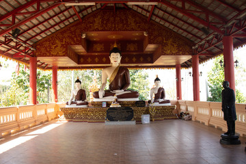 A beautiful view of buddhist temple Wat Saeng Kaew at Chiang Rai, Thailand.