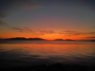 Sunset over the sea