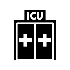 ICU room icon design, flat style trendy collection