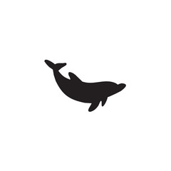 Dolphin icon logo design vector template
