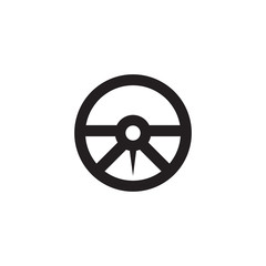 Obraz premium Car steering icon logo design template