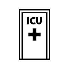 ICU room icon design, flat style trendy collection