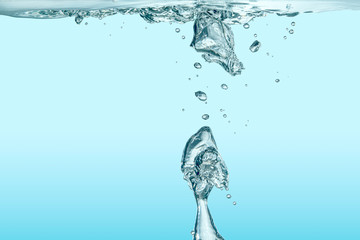 Water splash. Underwater splash isolated this has clipping path