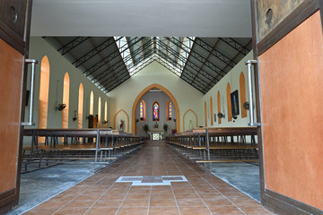 Seychelles island. Anglican church interior