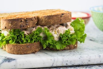 Sandwich with tuna salad.
