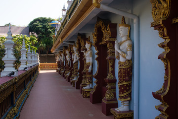 A beautiful view of buddhist temple Wat Saeng Kaew at Chiang Rai, Thailand.
