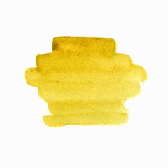 Abstract hand drawn gold ochre background. Colorful watercolor brushstroke illustration. Grunge texture for social media stories, cards and flyers design.