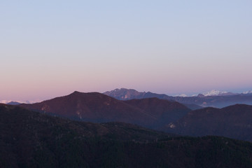 Sunset over the mountains 2