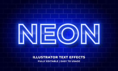 Blue Neon 3d Text Effect © Syifa5610