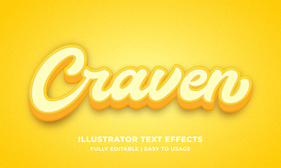 Yellow Bold 3d Text Effect