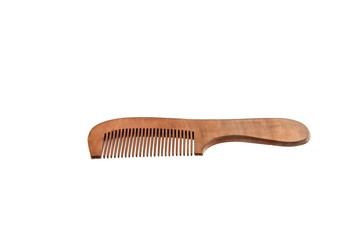 wooden comb isolated on white background