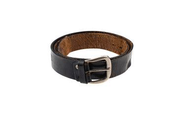 leather belt isolated on white background