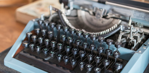 antique typewriter close up of bright picture