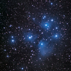 Pleiades star constellation 
