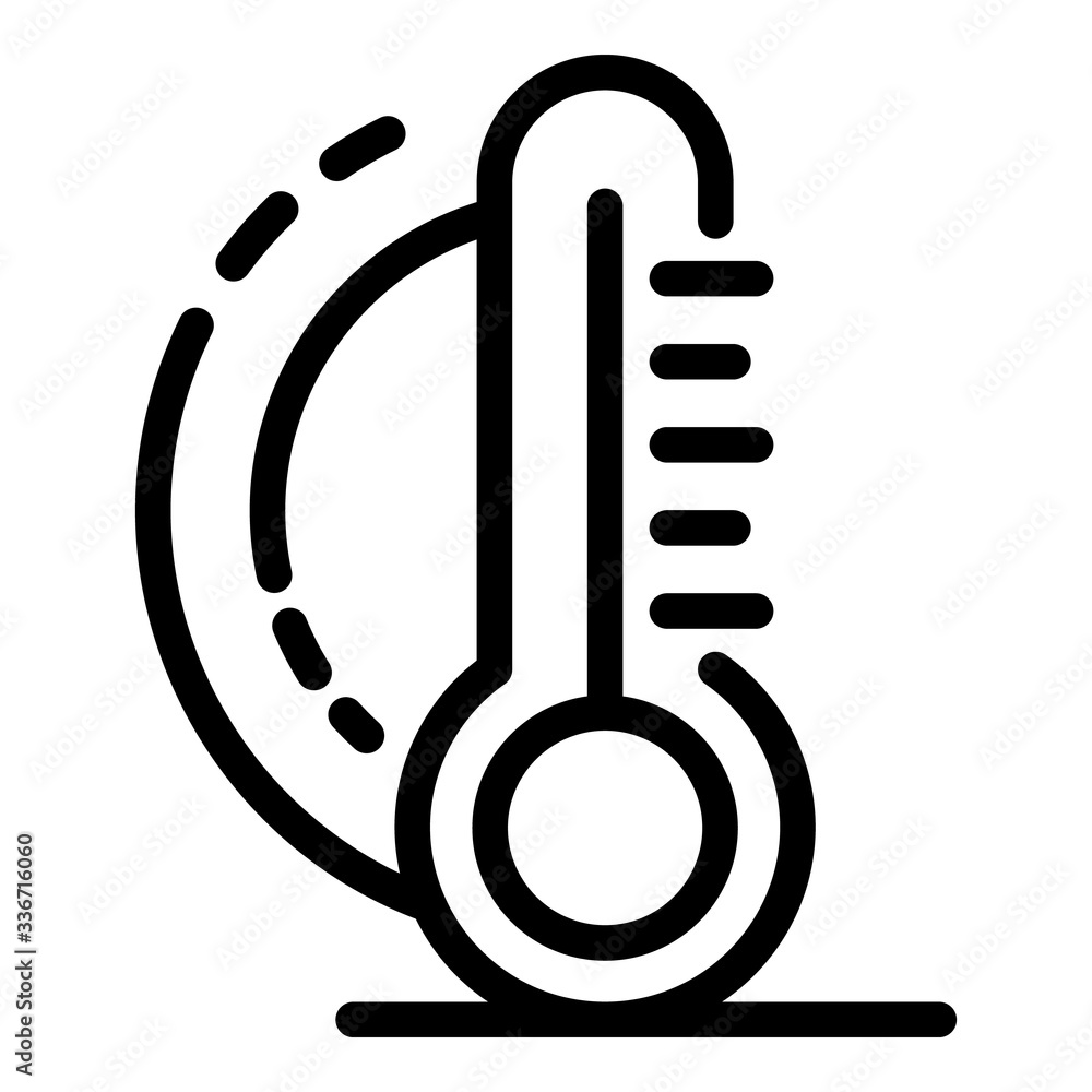 Poster hot temperature icon. outline hot temperature vector icon for web design isolated on white backgroun