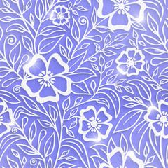 Tender background. Seamless pattern. Floral paper ornament for wedding decoration. Elegant texture flowers for design template, celebration, Invitation, wallpapers, covers, cards, prints. Vector 