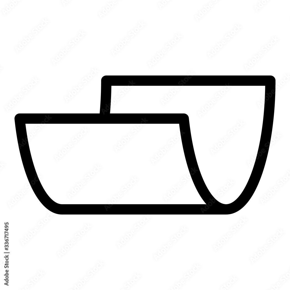 Poster concrete gutter icon. outline concrete gutter vector icon for web design isolated on white backgroun