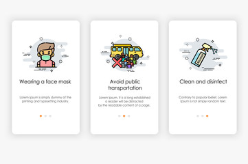 Help prevent the spread of Virus if you are sick. Modern and simplified vector illustration, Template for mobile apps.