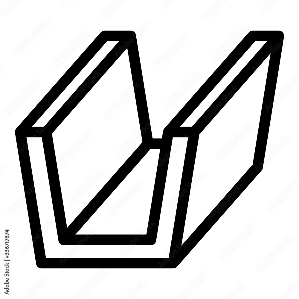 Poster roof gutter icon. outline roof gutter vector icon for web design isolated on white background