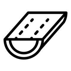 House gutter icon. Outline house gutter vector icon for web design isolated on white background