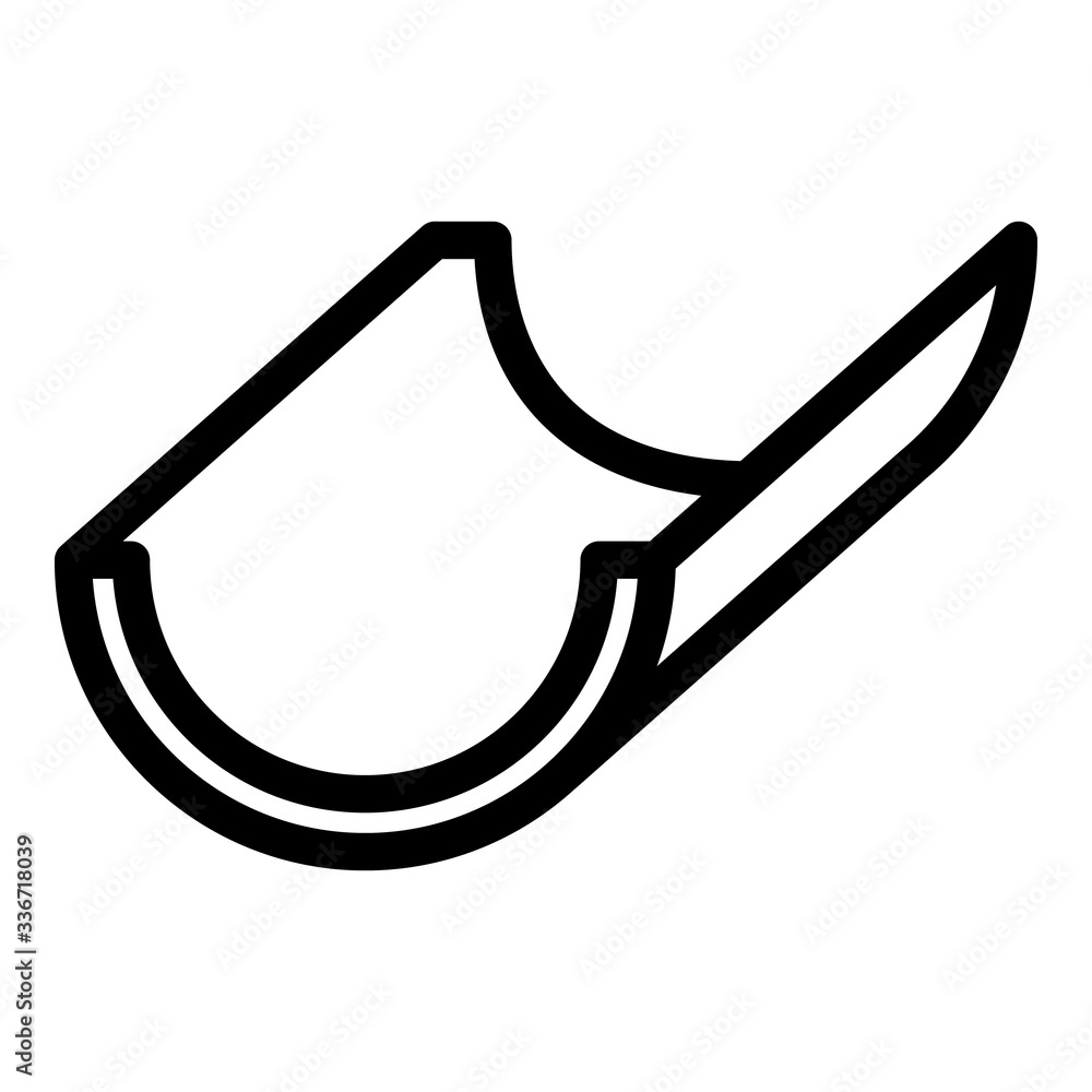 Poster roofing gutter icon. outline roofing gutter vector icon for web design isolated on white background