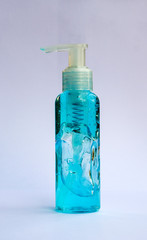 washing hands with alcohol gel . prevent the spread of germs and bacteria and avoid infections corona virus