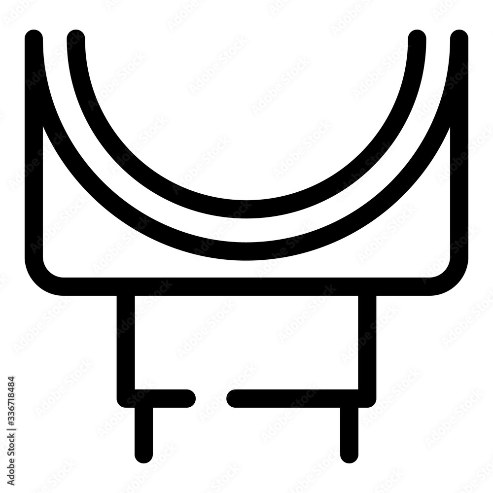 Poster pipeline gutter icon. outline pipeline gutter vector icon for web design isolated on white backgroun