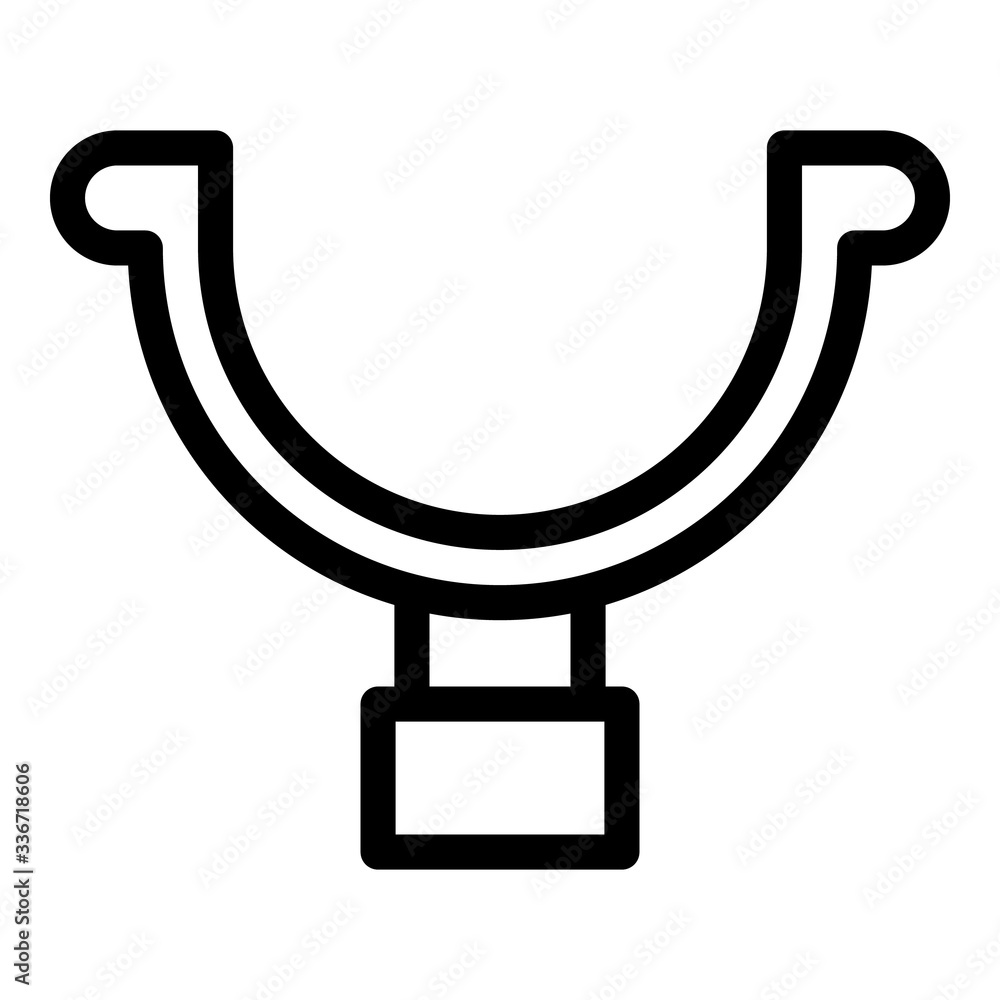 Poster empty gutter icon. outline empty gutter vector icon for web design isolated on white background