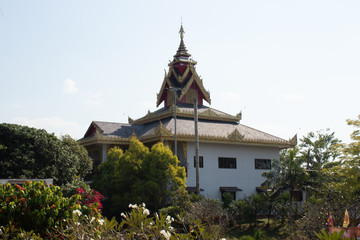 A beautiful view of buddhist temple Wat Saeng Kaew at Chiang Rai, Thailand.