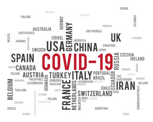 The name of the country that has infected people in the concept of Covid 19