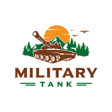 military tank logo design