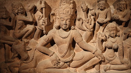 Mumbai, Maharastra/India- April 03 2020: Primitive art in ancient India. 