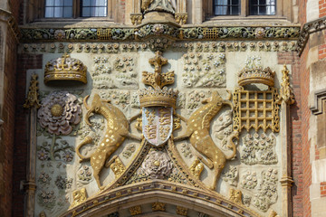 The town of Cambridge with its old buildings in England