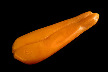 Bottarga  di muggine di Sardegna, su fondo nero