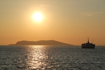 Fototapeta na wymiar Sunset in Marmara
