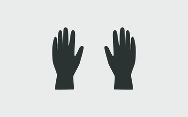 Fototapeta na wymiar Glove icon design template, glyph style, flat vector