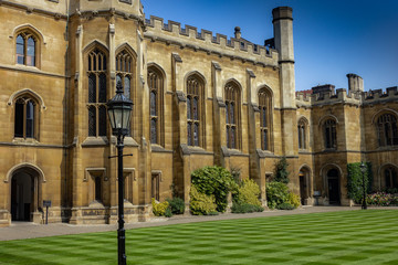 Fototapeta premium The town of Cambridge with its old buildings in England