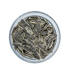 sunflower seeds isolated on white background