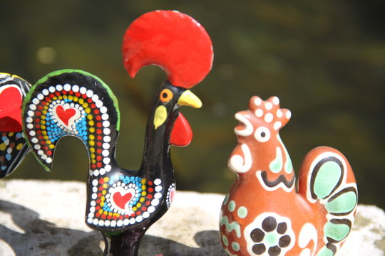 Rooster colorful national symbol of Portugal chicken