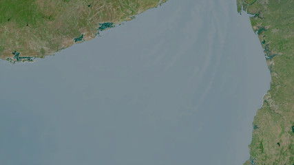 Daman and Diu, India - outlined. Satellite