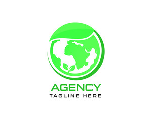 Ecology natural earth bio logo design template