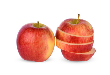 Gala apples over isolated on white background