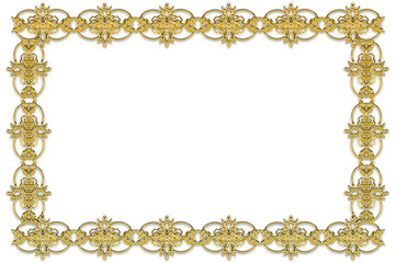 vintage background with golden frame