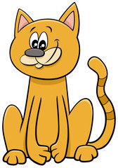 funny cat or kitten cartoon animal character