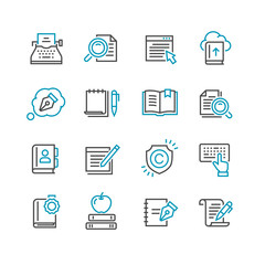 Set of Copywriting Vector Icons
