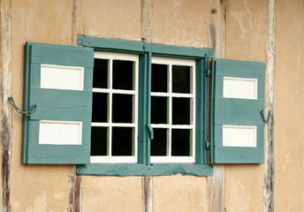 Obraz na płótnie Canvas window of an old farmhouse, Bokrijk, Belgium
